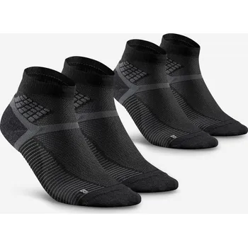 Pánské ponožky QUECHUA Turistické polovysoké ponožky Hike 500 2 páry 39/42 KAŠTANOVÁ|ČERNÁ|ŠEDÁ