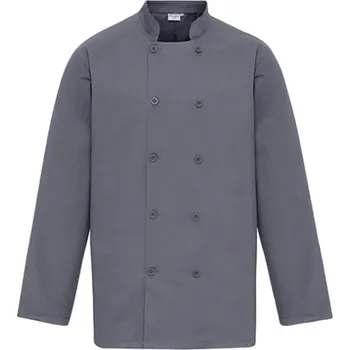 Gastro oděv Premier Workwear Kuchařská bunda s dlouhým rukávem PR657 Steel -ca. Pantone 6545 3XL