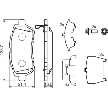 Brzdová destička Sada brzdových destiček, kotoučová brzda BOSCH 0 986 494 320