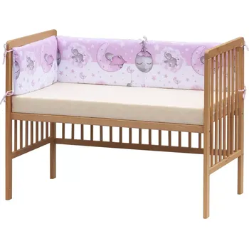 Dětská postýlka Mantinel do postýlky 4dílný - Scarlett Lucy - 180 x 30 cm - růžový