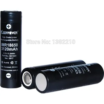 Článková baterie Original Keeppower 3.6V 18650 3120mAh kontinuální 30A mechanická baterie E-Cig baterie PK VTC6