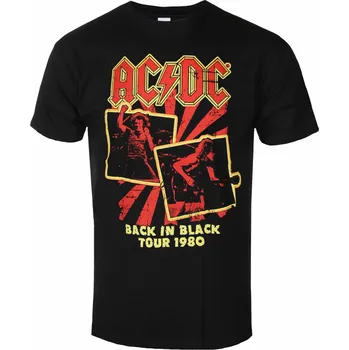 Pánské tričko Tričko metal pánské AC-DC - Back in Black Tour 1980 - ROCK OFF - ACDCTS88MB - M