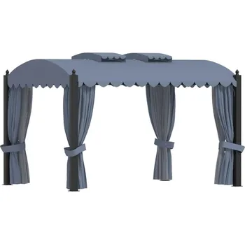 Altán se závěsy ocel/polyester 48056 3…