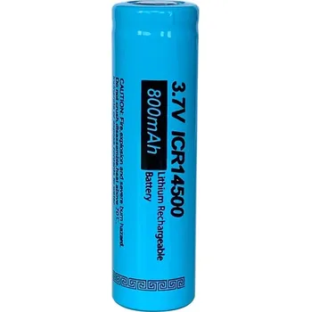 Článková baterie Akumulátor PKCELL ICR 14500 Li-ion AA dobíjecí baterie 800mAh 3,7V 14500 lithiové baterie Flat Top