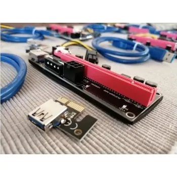 1ks Nejnovější Ver009 USB 3.0 Pci-E Riser Ver 009S Express 1X 4X 8X 16X Extender Riser Adaptérová karta