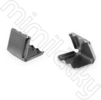 Kovová koncovka na plochou šňůru 9 mm nikl