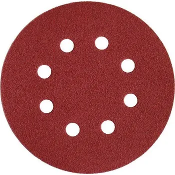 Brusný kotouč Brusný výsek na suchý zip, 125mm, P100, 8 otvorů, KONNER