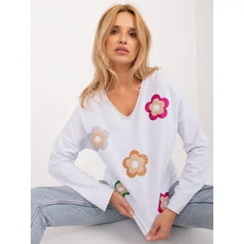 Dámské tričko Dámská halenka s výstřihem do V LEZA bílá