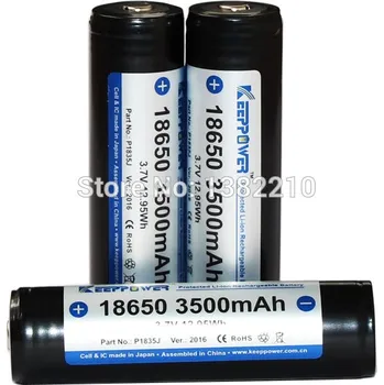 Článková baterie Originální baterie Keeppower 3.7V 18650 3500mAh protecetd chráněná lithium-iontová baterie