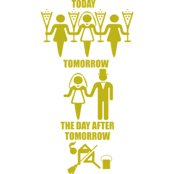 ON-DESIGN Potisk TODAY TOMORROW AFTER Barva: zlatá, Velikost motivu: A5