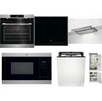 Set domácích spotřebičů AEG Mastery SteamBake BCK455350M + AEG Mastery SenseFry IAE64431FB + AEG DPE5660M + AEG Mastery MSB2547D-M + AEG FSE74707P + AEG TSC6M181ES