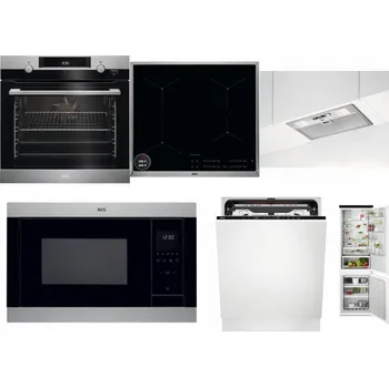 Set domácích spotřebičů AEG Mastery SteamBake BCK455350M + AEG Mastery SenseBoil IAE64413XB + AEG DGB3523S + AEG Mastery MSB2547D-M + AEG FSE74707P + AEG TSC6M181ES