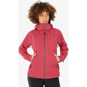 QUECHUA Dámská turistická nepromokavá bunda MH 500 2XL ČERVENÁ