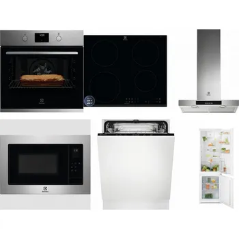 Set domácích spotřebičů ELECTROLUX KOFGH70TX + ELECTROLUX LIR60433B + ELECTROLUX LFT426X + ELECTROLUX EMS4253TEX + ELECTROLUX EEA27200L + ELECTROLUX LND5FE18S