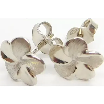 Náušnice Klenoty Budín Dámské peckové gravírované náušnice na puzetku z bílého zlata 585/1,42gr HK2218 (Klenoty Budín Dámské peckové gravírované náušnice na puzetku z bílého zlata 585/1,42gr HK2218)