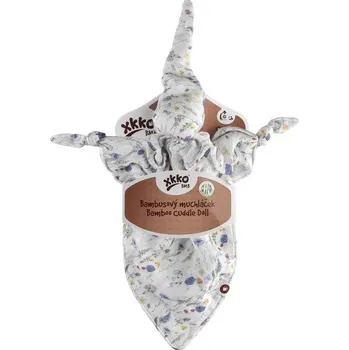 Hračka pro nejmenší Bambusový muchláček XKKO BMB - Digi - Blue Wildflowers