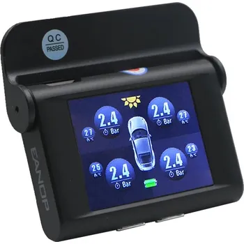 Autodiagnostika EANOP S368 Solar TPMS 2,4 palcový systém monitorování tlaku v pneumatikách v automobilu 4ks interních externích senzorů Alarm pro univerzální automobily