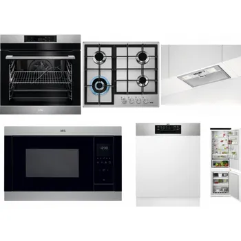 Set domácích spotřebičů AEG BPK742380M + AEG Mastery StepPower HGB64420SM + AEG DGB3523S + AEG Mastery MSB2547D-M + AEG FEE72706PM + AEG TSC6M181ES
