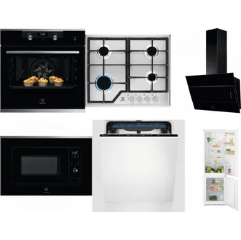 Set domácích spotřebičů ELECTROLUX KODEH70X + ELECTROLUX KGS6426SX + ELECTROLUX LFV316K + ELECTROLUX LMS2203EMX + ELECTROLUX EES48200L + ELECTROLUX LND5FE18S