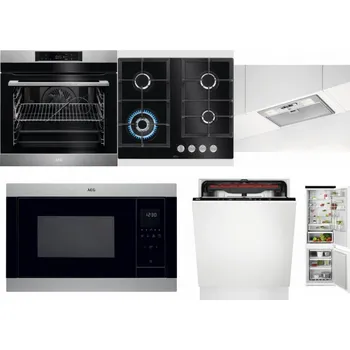Set domácích spotřebičů AEG BPK742380M + AEG Mastery SpeedBurner HKB64420NB + AEG DGB3523S + AEG Mastery MSB2547D-M + AEG Mastery MaxiFlex FSB53927Z + AEG TSC6M181ES