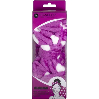 Čelenka Standelli Professional Kosmetická čelenka Mašle růžová/bílá