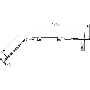 Lanko parkovací brzdy Lanovod parkovací brzdy BOSCH 1 987 477 689
