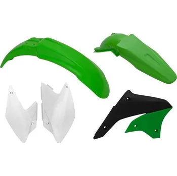 RACETECH kompletní plasty KAWASAKI KLX 450R 07-15, barva OEM (bílá zelená černá)