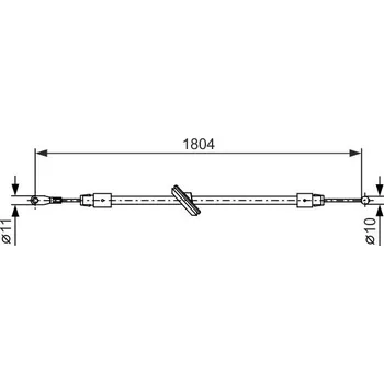 Brzdový systém Tažné lanko, parkovací brzda BOSCH 1 987 482 380