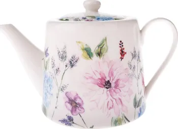Čajová konvice Porcelánová konvice na čaj Flower Garden 900 ml bílá/květiny