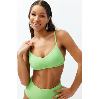 Dámské plavky Zelený braletový vrchní díl bikin od Trendyol Trendyol světle zelená 2661116