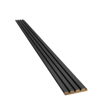 Obklad Lamele 3D Lamely MINI - ČERNÁ, 123 x 16 x 2750 mm