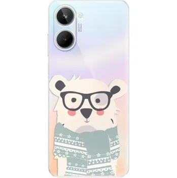 Odolné silikonové pouzdro iSaprio - Bear with Scarf - Realme 10