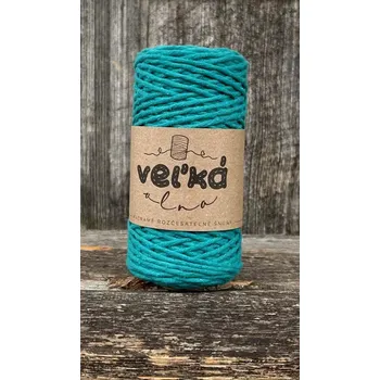 Příze Velká vlna Macrame 1,5mm Tyrkysová orchidej (Špagát na macrame Orchidea tyrkysová)