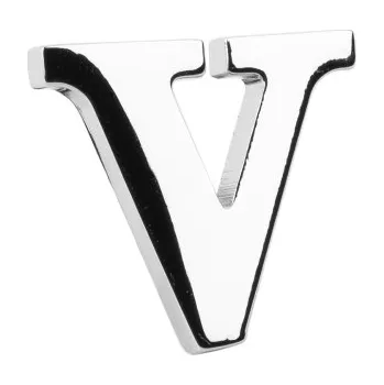 Brož Bubibubi Brož do klopy stříbrné písmeno V