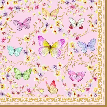 Papírový ubrousek Easy Life Papírový ubrousek Majestic Butterflies 33×33 cm, 20 ks