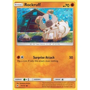 Volný čas Pokémon FLI 075/131 Rockruff - Forbidden Light Stav: Excellent, Verze: NORMAL
