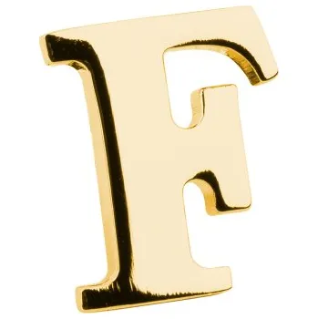 Brož Bubibubi Brož do klopy zlaté písmeno F