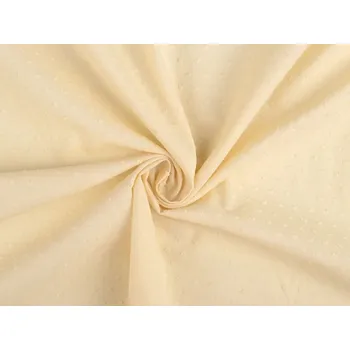 Bavlněná látka / plátno s nopky METRÁŽ - 2 vanilková