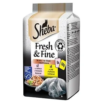 Krmivo pro kočku MARS, kom.spol. Sheba kapsa Fresh&Fine kuře a losos 6x50g