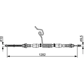 Lanko parkovací brzdy Tažné lanko, parkovací brzda BOSCH 1 987 482 462