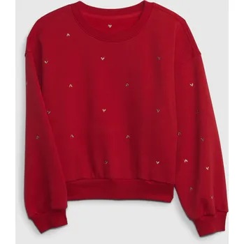 Chlapecká mikina GAP Dětská vzorovaná mikina - Holky GAP tmavě červená 2562874