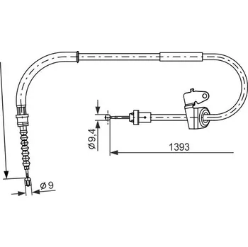 Lanko parkovací brzdy Tažné lanko, parkovací brzda BOSCH 1 987 482 227