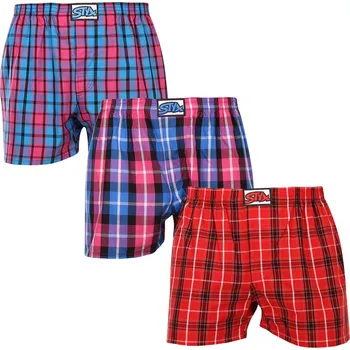 Trenýrky 3PACK pánské trenky Styx klasická guma vícebarevné (3A093134) XXL Možnost vrácení zboží ZDARMA do 120 dnů!