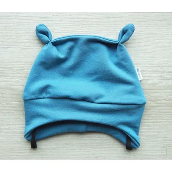 Kojenecká čepice AMÁLKA Elastická čepička teplákovina, petrolejová Velikost: 80-86