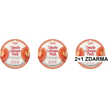 Pleťová maska Purederm Textilní kolagenová pleťová maska s výtažky z rajčat AKCE 2+1 ZDARMA 3 ks