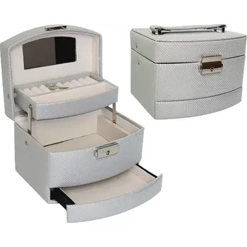 Šperkovnice Stylová šperkovnice samovyjížděcí - stříbrná