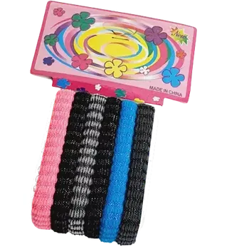 Sada gumiček do vlasů s lurexem - 6 ks