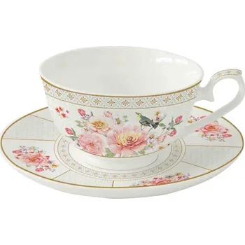 Easy Life Porcelánový šálek a podšálek A Day In The Garden 220 ml