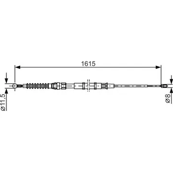 Lanko parkovací brzdy Tažné lanko, parkovací brzda BOSCH 1 987 482 328