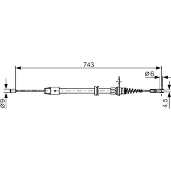 Brzdový systém Tažné lanko, parkovací brzda BOSCH 1 987 482 329